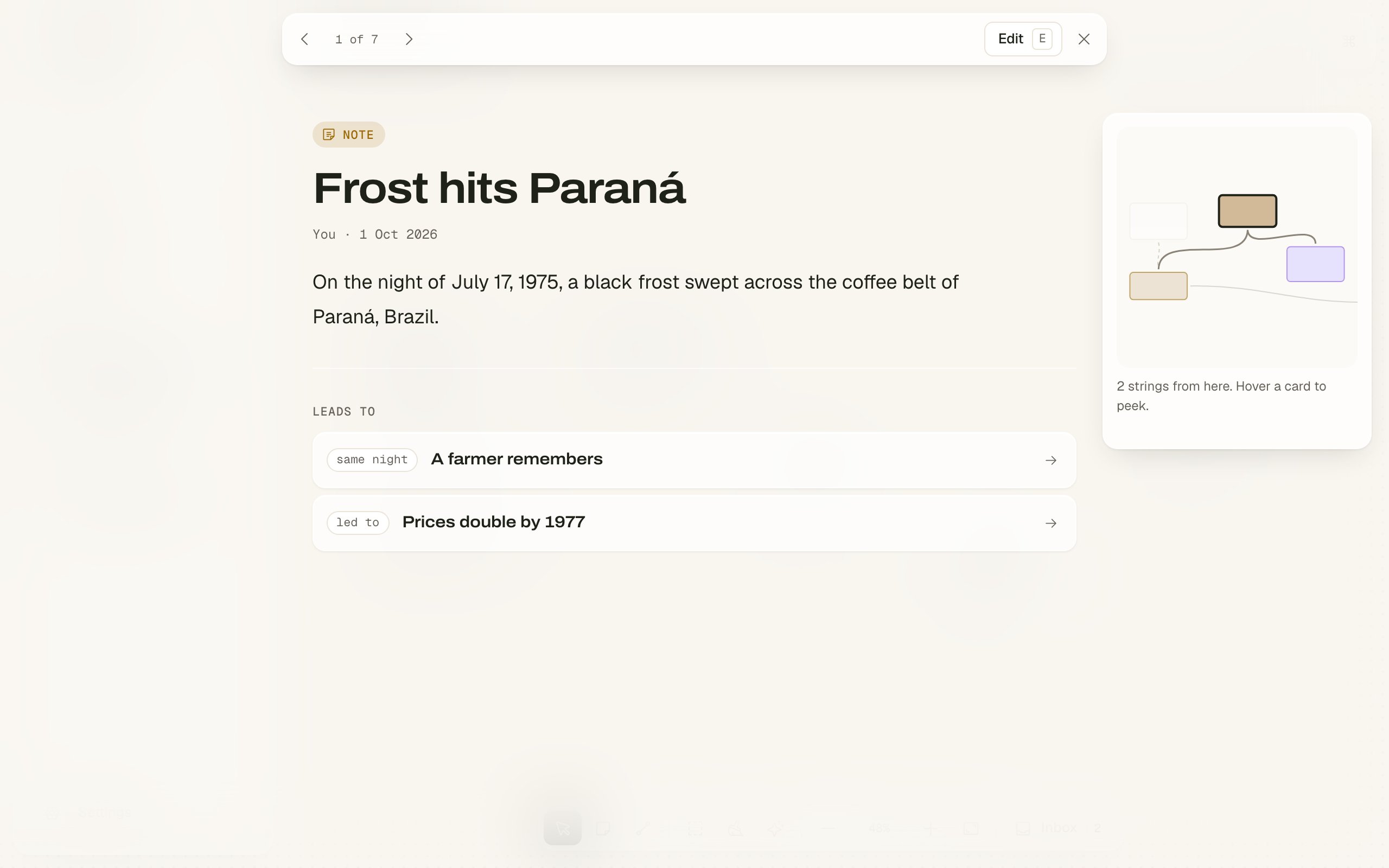 The card reader: Frost hits Paraná, with the cards it leads to and a map of its neighbours